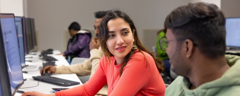 students in computer lab