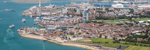 Aerial view of Portsmouth