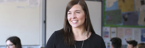 Teacher in a classroom