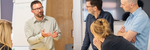 Group of students in a collaborative workshop