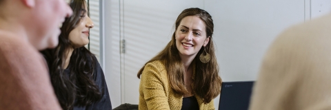 English class discussing texts