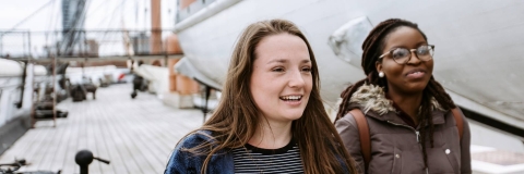 Students exploring Portsmouth