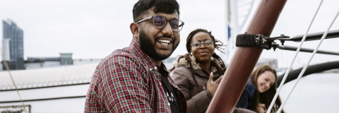 Students visiting the Historic Dockyard