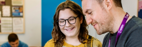 Student finance advisor with a student