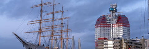 The sailing ship Lilla Bommen in Gothenburg, Sweden