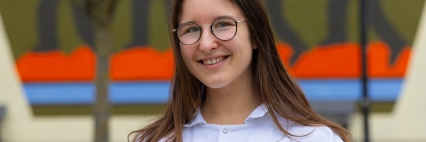 University of Portsmouth PhD student smiling