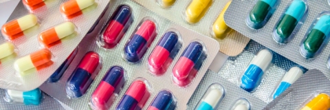 Antibiotic capsules in blister pack