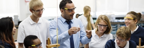 Postgraduate apprentice on teaching practice