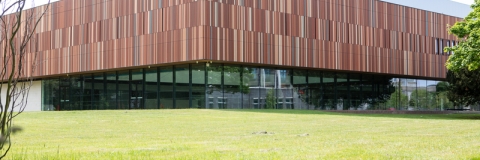 External shots of Ravelin Building, new sports facility
