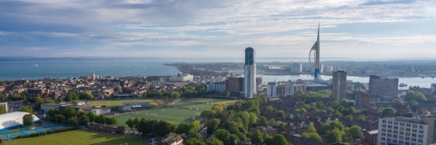 Aerial view of Portsmouth