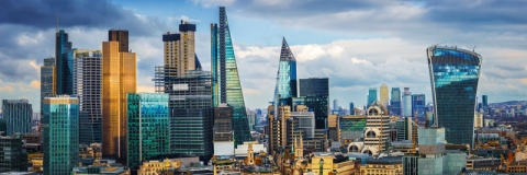 City of London skyline, banking district