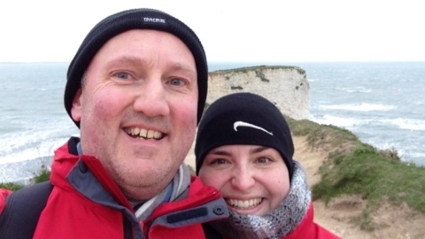 George and Jacqui on a walk together