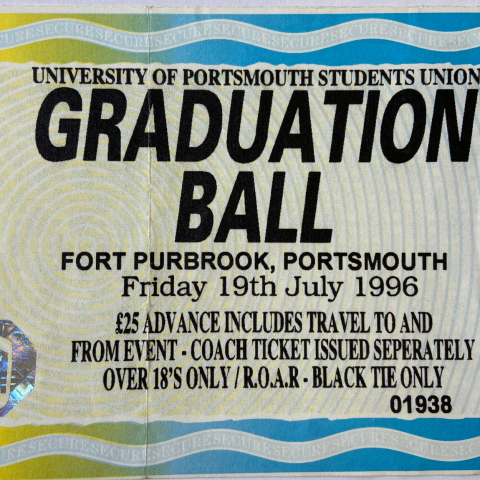 Heiko's 1996 Graduation Ball ticket