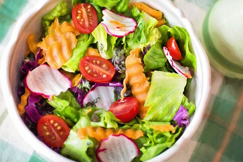 Bowl of colourful salad