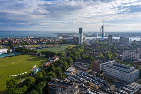 Aerial view of Portsmouth campus