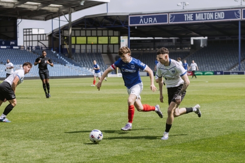 Student vs Staff Charity Football - players