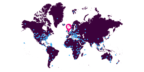 Global map of our research impact
