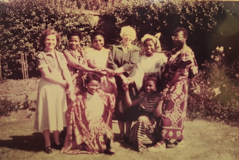 Nigerian students at the City of Portsmouth Training College and their tutors, June 1955, from the University of Portsmouth Archive