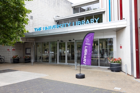 Outside of the library