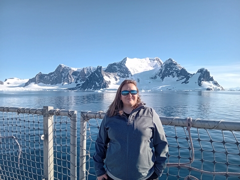 Prof Fay Couceiro in Antarctica