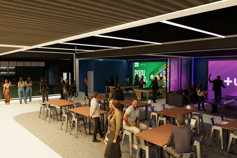 Architect's renders of events space 