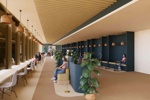 Student lounge in the Student Hub 