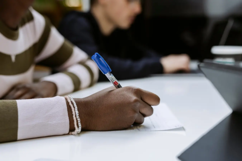 Person writing 
