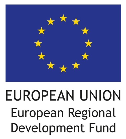 European Union Flag with European Regional Development Fund