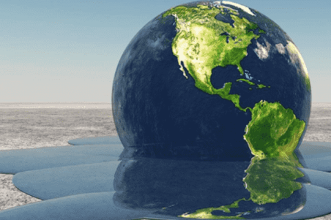 picture of planet earth melting