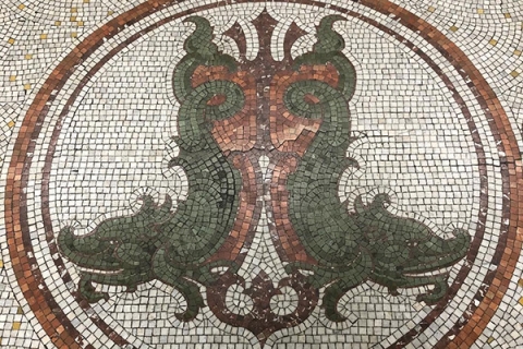 A mosaic floor pattern from Park Building