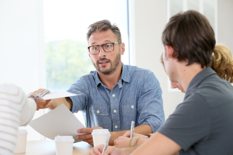 Teachers in a meeting