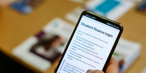 Student finance on mobile