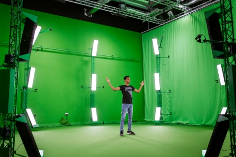 Panduka in the green screen virtual studio
CCIXR