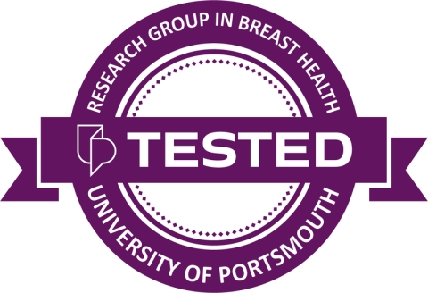 Research Group in Breast Health bra testing stamp
