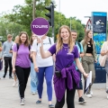 Student ambassador giving a campus walking tour - Open Day 2023