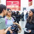 Students talking with each other