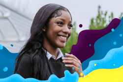Woman smiling
