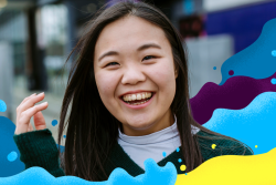 Woman smiling