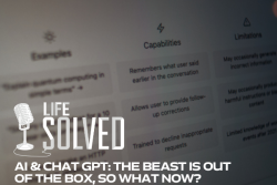 Picture of a ChatGPT chat with Life Solved logo and introduction title 