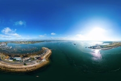 An aerial view of the Solent 