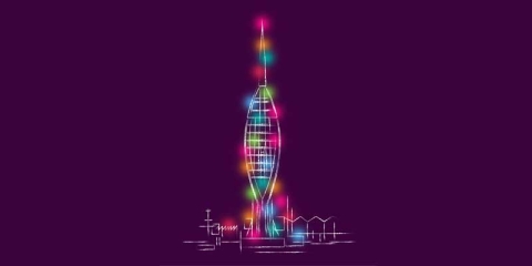 Graphic of Spinnaker Tower used within Alumni Newsletter