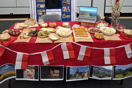 Polish stand with a selection of traditional dishes, for Festival of Cultures
